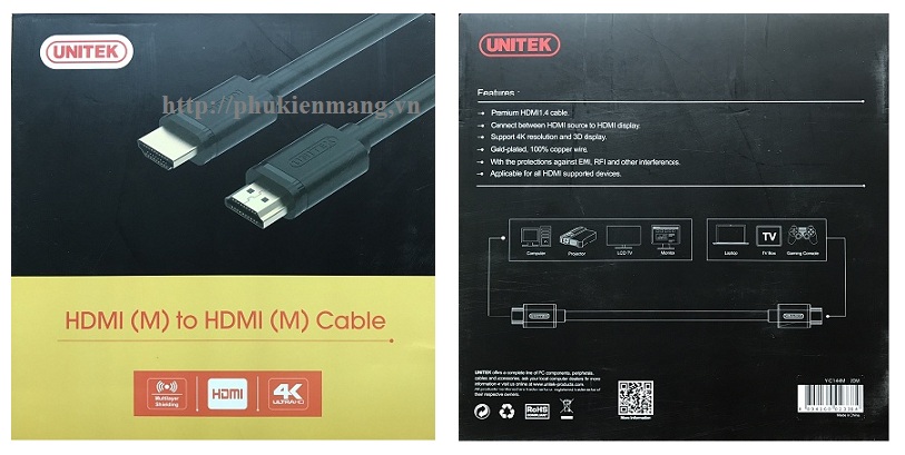 Cáp HDMI 30m chính hãng UNITEK Y-C171